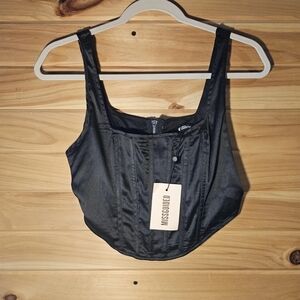 Missguided Black Corset Top
